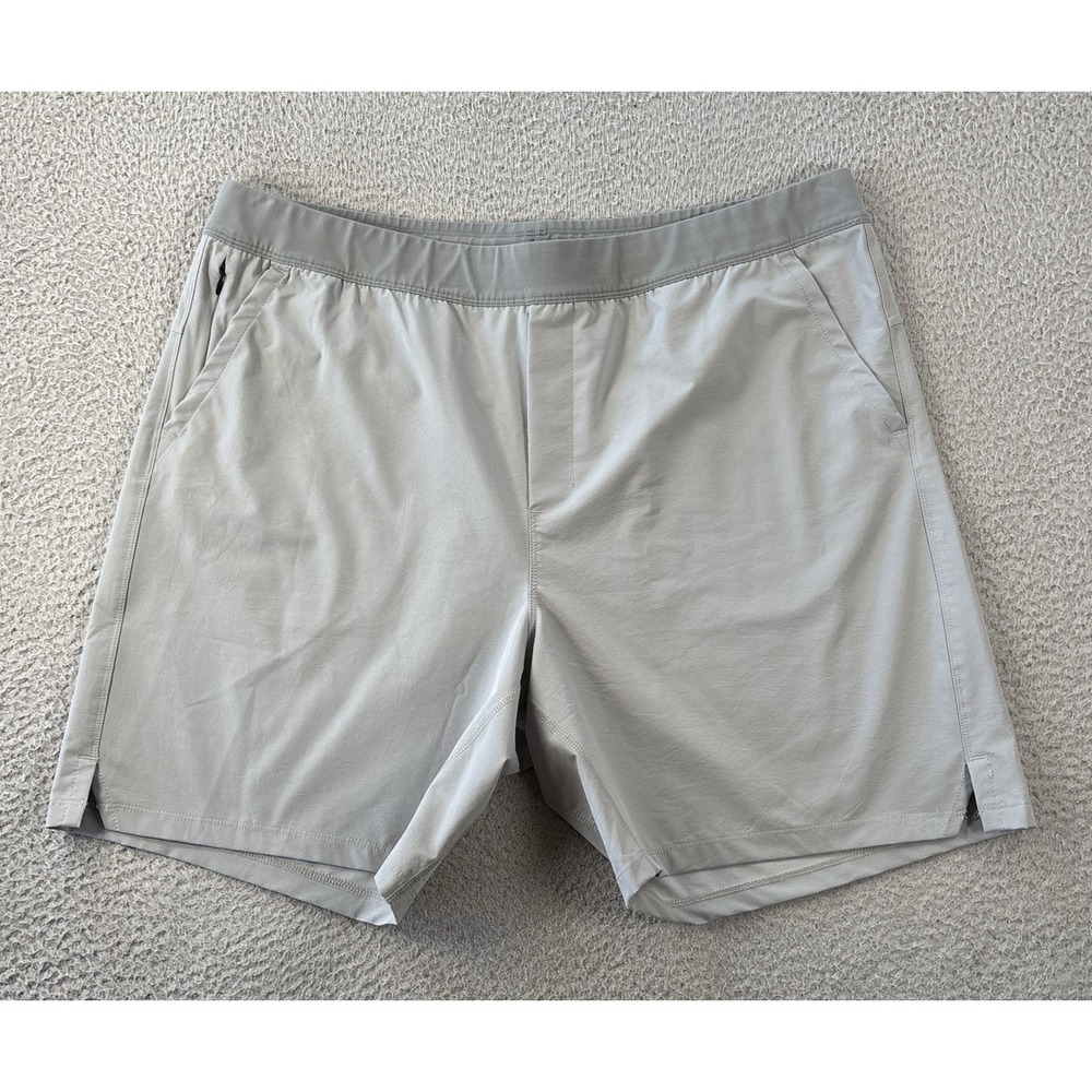 Public Rec Flex Shorts Mens 42x7.5 (Fits 39)‎ Fog Grey Performance Stretch Gym